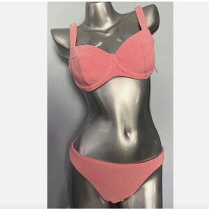 Victorias Secret Wicked Underwire Terry Swim Bikini Top & Bottom Set 34D / M